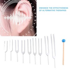 Tuning Fork Set 9Pcs Aluminum Alloy Tuning Forks With Hammer Storage Bag