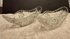 Vntg Anchor Hocking EAPC Small Boat/Gondola Star Of David Candy Dish Relish Tray