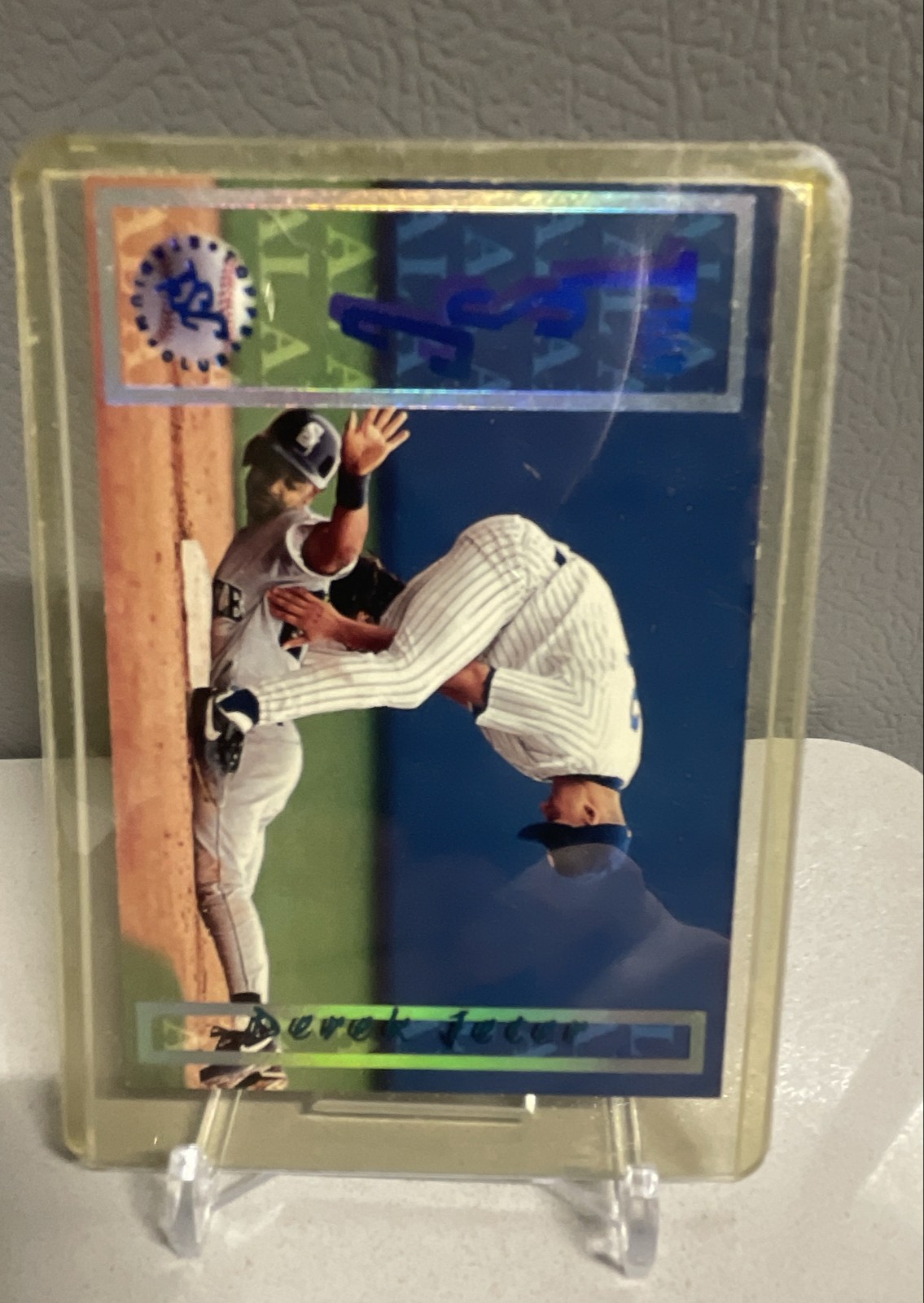 1996 Topps Stadium Club - Derek Jeter #260 Mickey Mantle Cereal Box Silver