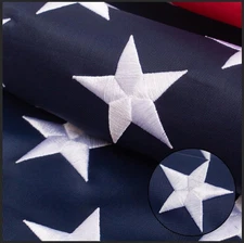 American Flag 8X12Ft, Heavy Duty Polyester USA Flag Outdoor with Embroidered Sta
