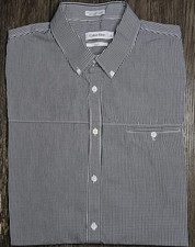 Mens Calvin Klein Slim Fit Long Sleeve Checked Button Up Shirt Size Large