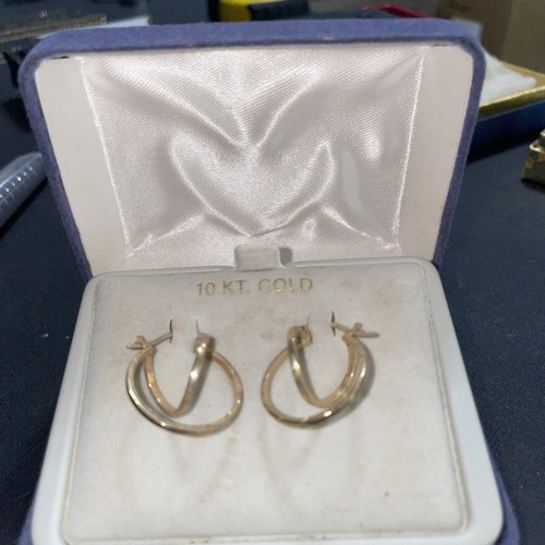Vintage 10K Gold Ohrringe Made In USA In Box - Bild 1 von 5