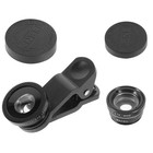  3 w 1 Telefon Aparat 0.67X Szerokokątny obiektyw makro 180 stopni Rybie oko Clip-On