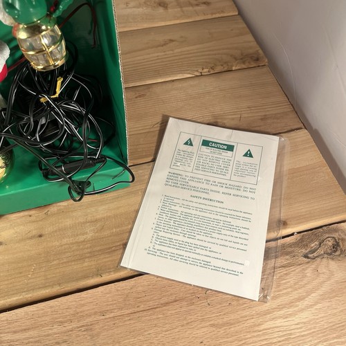 Luz superior de árbol animada iluminada Mr Christmas Santas 1994 vintage pero sin movimiento - Imagen 8 de 11