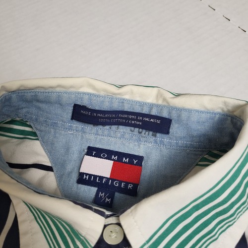 Tommy Hilfiger Medium Striped Button Down Shirt Long Sleeve Classic Casual Top - Bild 6 von 8