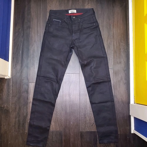 Nakedfamous Jeans Easy Guy Crimson Sky Selvedge Button Fly Indigo/Red Size 28 - Picture 1 of 12