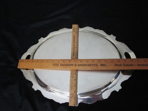 Wallace La Reine Silber Teller 22" x 15" Butler/Serviertablett # 1100-2 - graviert - Bild 7 von 9
