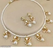 Gold Plated Kundan Choker Bridal Necklace Earrings Indian Bollywood Jewelry Set