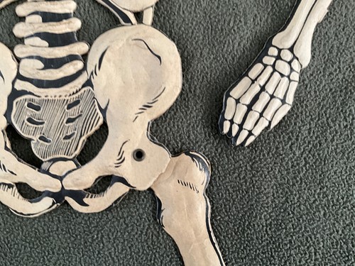 Antikes Halloween Deutsches Stanzgelenkskelett 20er Jahre - Bild 5 von 18