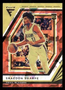 Shaedon Sharpe 2022-23 Panini Flux #207 Red Cracked Ice RC Blazers