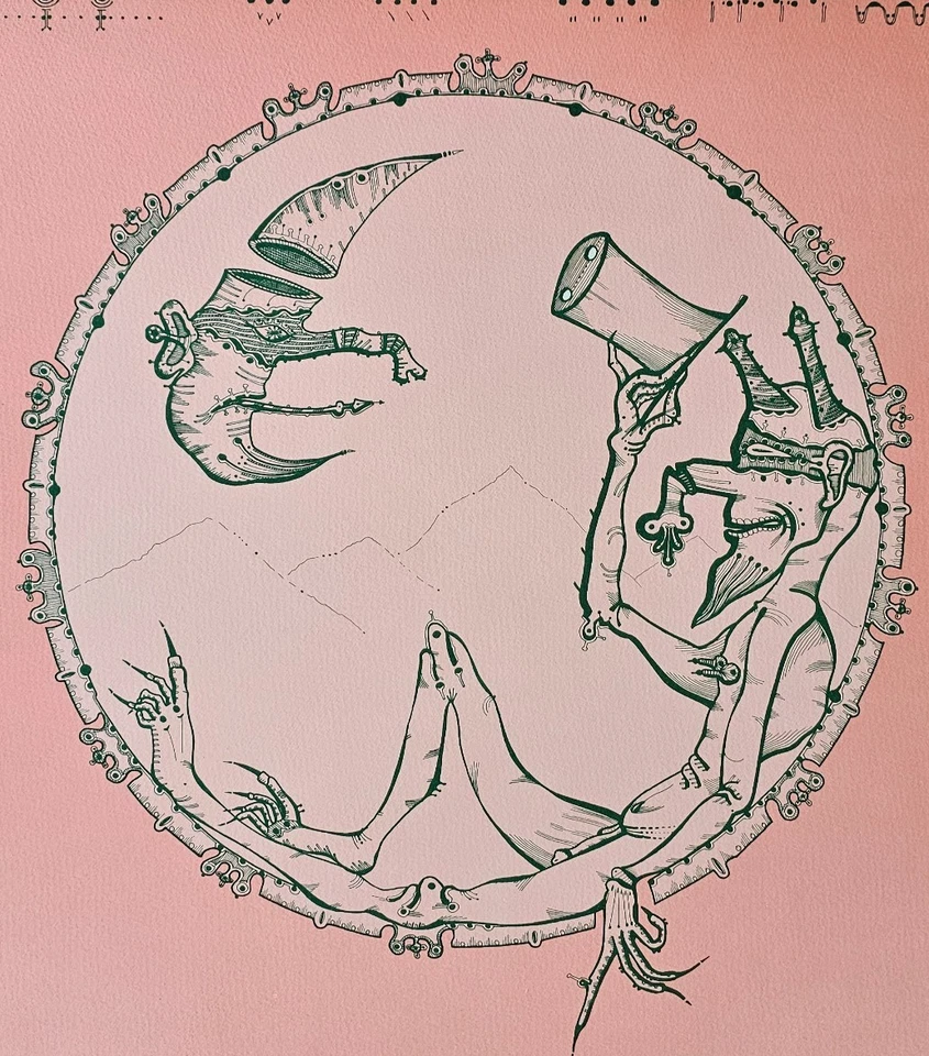 Joan Ponc London Handsigniert 23/150 Lithographie Surreal Teufel Mond Abstrakt - Bild 3 von 4