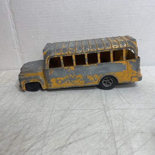 Autobús Escolar Hubley EE. UU. Juguete Diecast Amarillo Poderoso Metal Hecho en Estados Unidos - Imagen 4 de 10