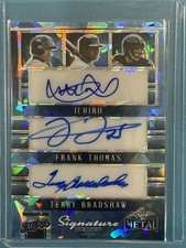 2024 Leaf Metal Signature Series 6 Auto Mvps Frank Thomas,Terry Bradshaw,Ichiro,