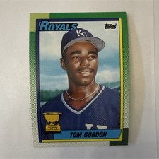 Topps 1990 Tom Gordon #752 Kansas City Royals Baseball All-Star Rookie Card. rookie card picture