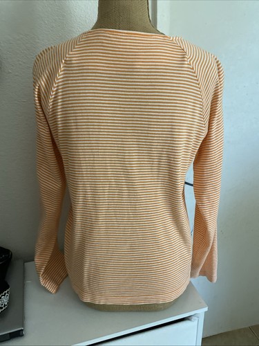 Vintage Saks Fifth Avenue ‘Real Clothes’ Striped Cotton Snap Button Cardigan - Picture 4 of 4