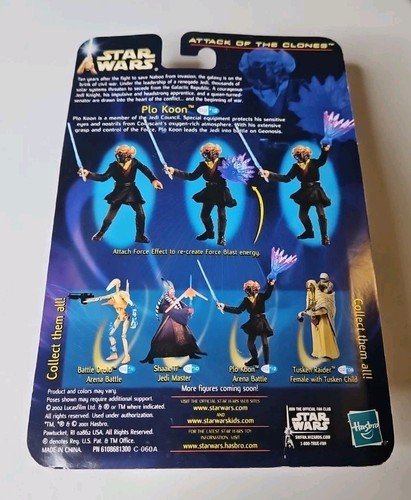 Neu 2002 Hasbro Star Wars Attack of the Clones Plo Koon 3,75" Actionfigur - Bild 2 von 3