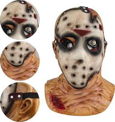 Jason Maske Scary Killer Zombie Hockey Full Face Realistische Double Layer Maske Late - Bild 7 von 7