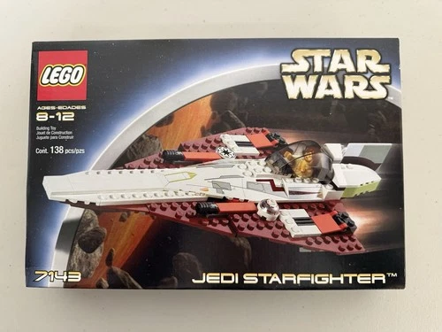 Vintage 2002 Lego Star Wars Jedi Starfighter Set #7143 Factory Sealed NRFB