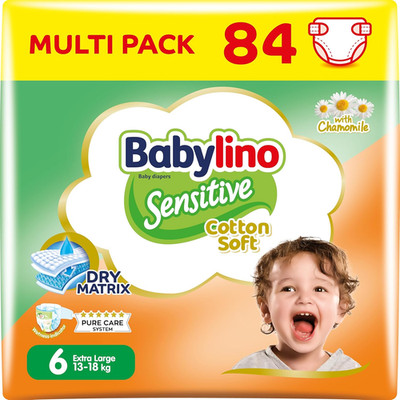 Sensitive Baby Windeln Größe 6, Extra Large (13-18Kg), 84 Stück