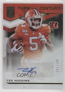 2020 Panini Donruss Elite Turn of the Century /149 Tee Higgins Rookie Auto RC