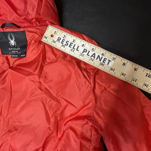Spyder Jungen Jacke Kinder Gr. M 10-12 Kapuze Puffer Mantel schwarz rot Winter Ski - Bild 17 von 20