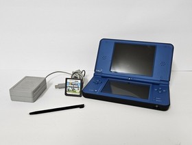 Nintendo 3DS XL Handheld Game Console Navy Blue Tested Game, Stylus & Cable