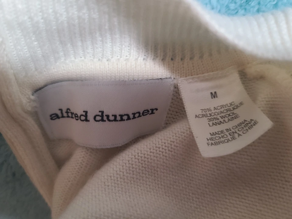 Suéter tejido Alfred Dunner para mujer M - mezcla de acrílico/lana - tema rosa rosa Foto 4 de 4