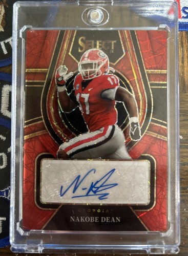 2022 Panini Select Draft Picks Auto Nakobe Dean #RS-NDE Red Lazer /20 - Picture 2 of 4