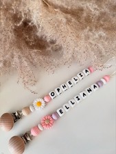 Personalised Silicone Baby Dummy Clip Personalised Name