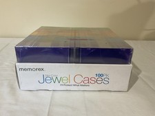 100 PCS NEW TOP QUALITY MEMOREX SLIM CD JEWEL CASES 5 MM, COLORS, MEMOREX