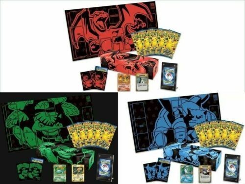 Pokemon Chinese 25th Anniversary Charizard + Blastoise + Venusaur Reinforced Set Neu - Bild 1 von 10