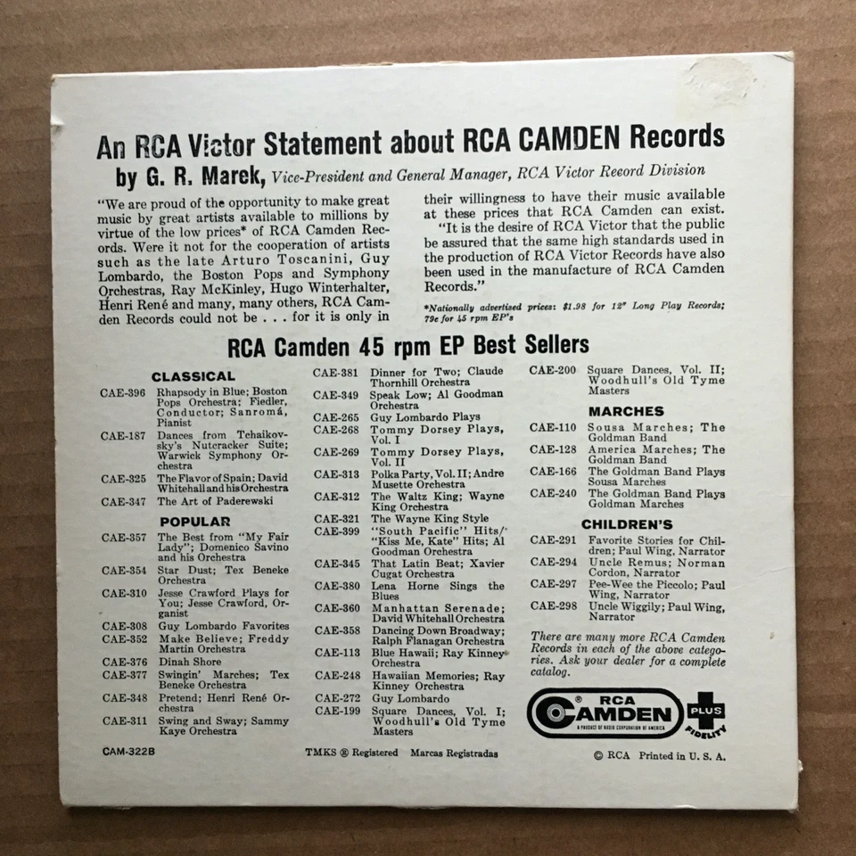 Perry Como, Dream Along With Me, RCA Camden CAE 410, 45rpm. EP. - Image 2 of 4