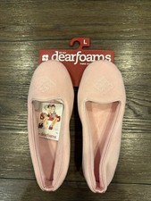 Dearfoams Sugar Pink Microfiber Velour Indoor...