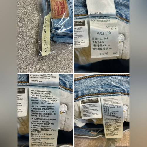 Rodeo Western Cowgirl Levis Wedgie Straight W25 L28 Ripped Denim Jeans Buttonfly - Bild 7 von 14