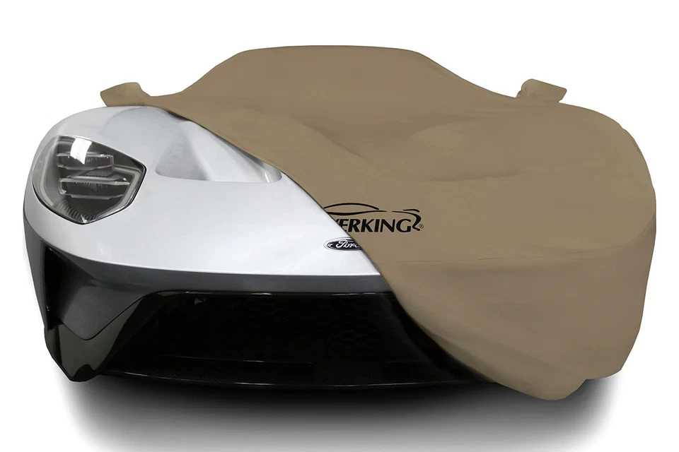 For Ford Focus 14-15 Coverking Satin Stretch Indoor Sahara Tan Custom Car Cover — 第 4/4 张图片