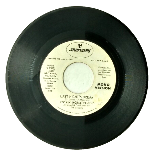 Rockin' Horse People – Last Night's Dream - PROMO - Mono / Stereo - 45 RPM (VG) - Picture 2 of 3