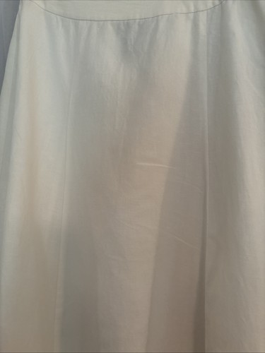 Norton McNaughton Petites White Ivory Linen Rayon Midi Skirt Size 6 - Picture 4 of 11