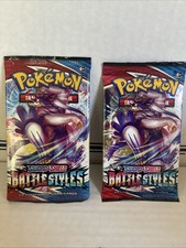 Pokemon TCG Sword & Shield Battle Styles 2 Booster Packs of 10 cards each SEALED