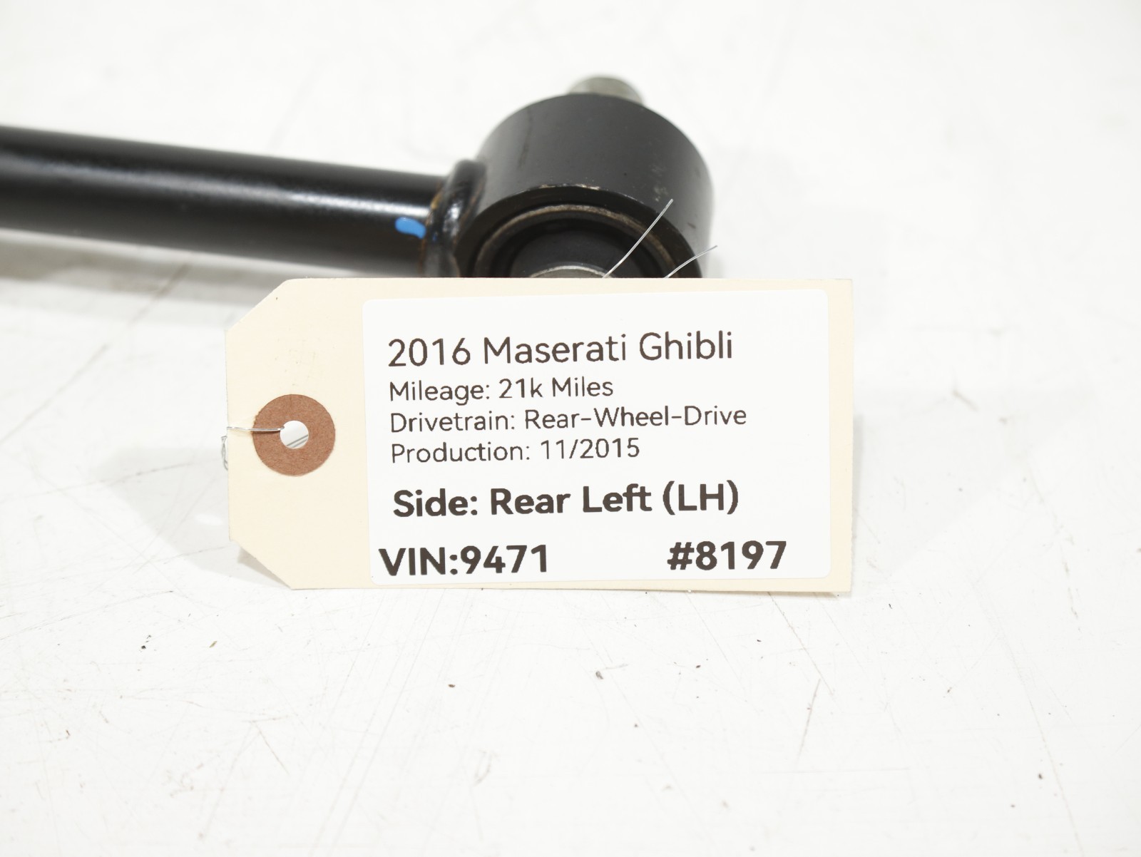 2014-2020 MASERATI Ghibli RWD Rear LEFT Suspension Shock Strut Absorber OEM 21K