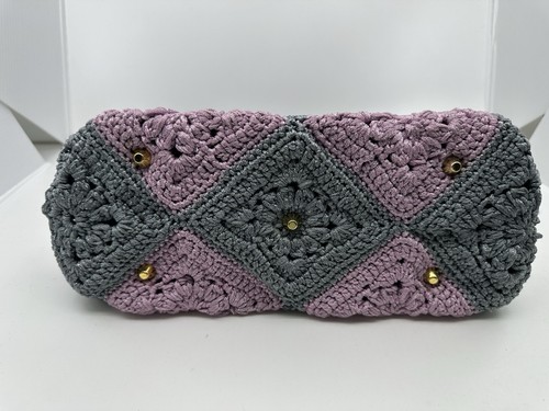 Borsa a tracolla all'uncinetto Granny Square borsa retrò Groovy Boho Festival dopamina - Foto 3 di 5