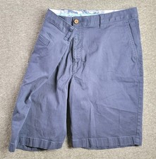 Tommy Bahama Men 38 Navy Blue Cotton Tencell Spandex Chino Shorts 9  Inseam