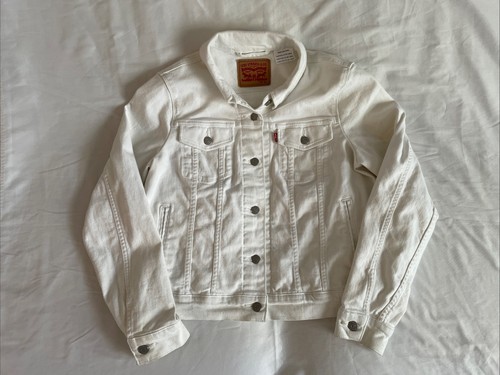 Levi Strauss Damen kurze Jeansjacke Gr. XL rotes Etikett weiß klassisch Denim