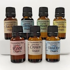 Chakra Essential Oils Set – 7x 15mL Bottles – 100% Pure Aromatherapy Healing Kit