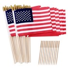 New Listing100 Pack 8x12 Inch American Flags on Stick, Us Flag/U.S. Flag for Outside, 4t.