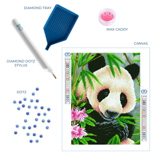 Diamond Dotz Panda Prince - Diamond Painting Kit - 11,81 - 15,75 Zoll - Bild 5 von 7