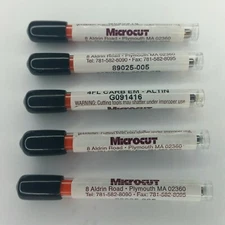 (5) PACK Microcut Corner Radius End Mills, 0.025" Cut Dia. 1/8" Shank, 0.005" CR