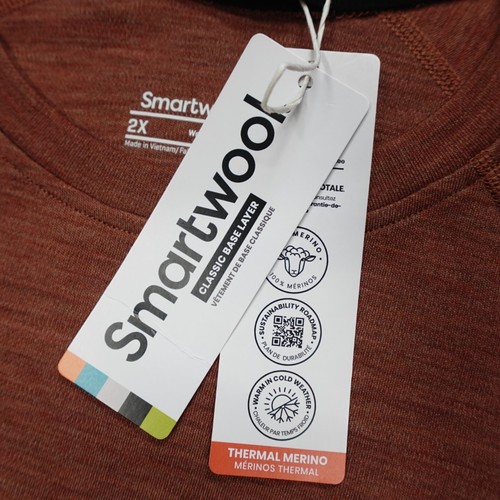 Smartwool Classic Thermal Merino Baselayer Crew Top Copper Heather Women Size 2X - 第 3/9 張圖片