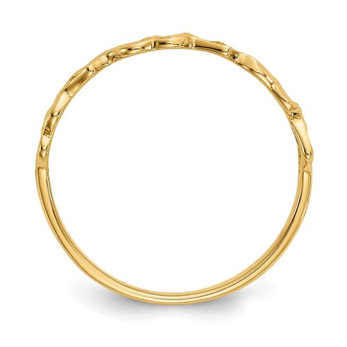 10k Yellow Gold Heart Ring Perfect Gift for Women Size 6 - 第 2/5 張圖片