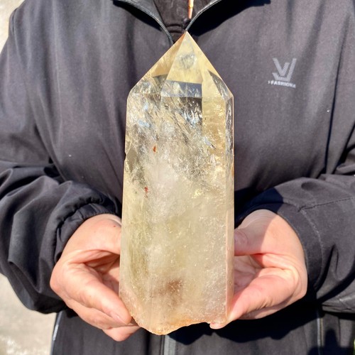2.4LB top yellow crystal Double pointed pillar crystal energy column Reiki cryst - 第 11/14 張圖片