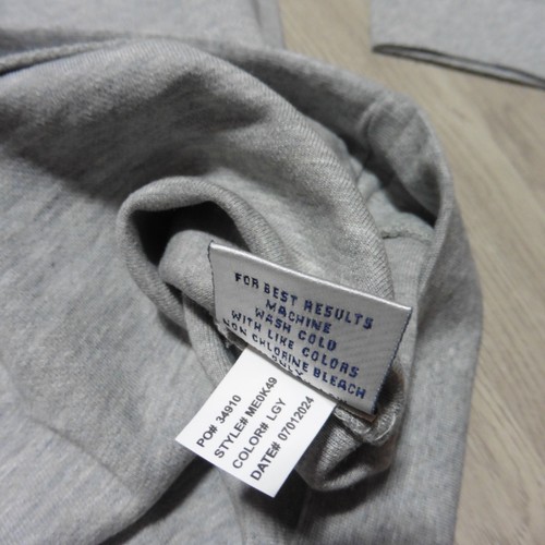 PETER MILLAR Mens XL PULLOVER CROWN COMFORT 1/4 ZIP LIGHT GREY SWEATSHIRT ME0k49 - Picture 6 of 13